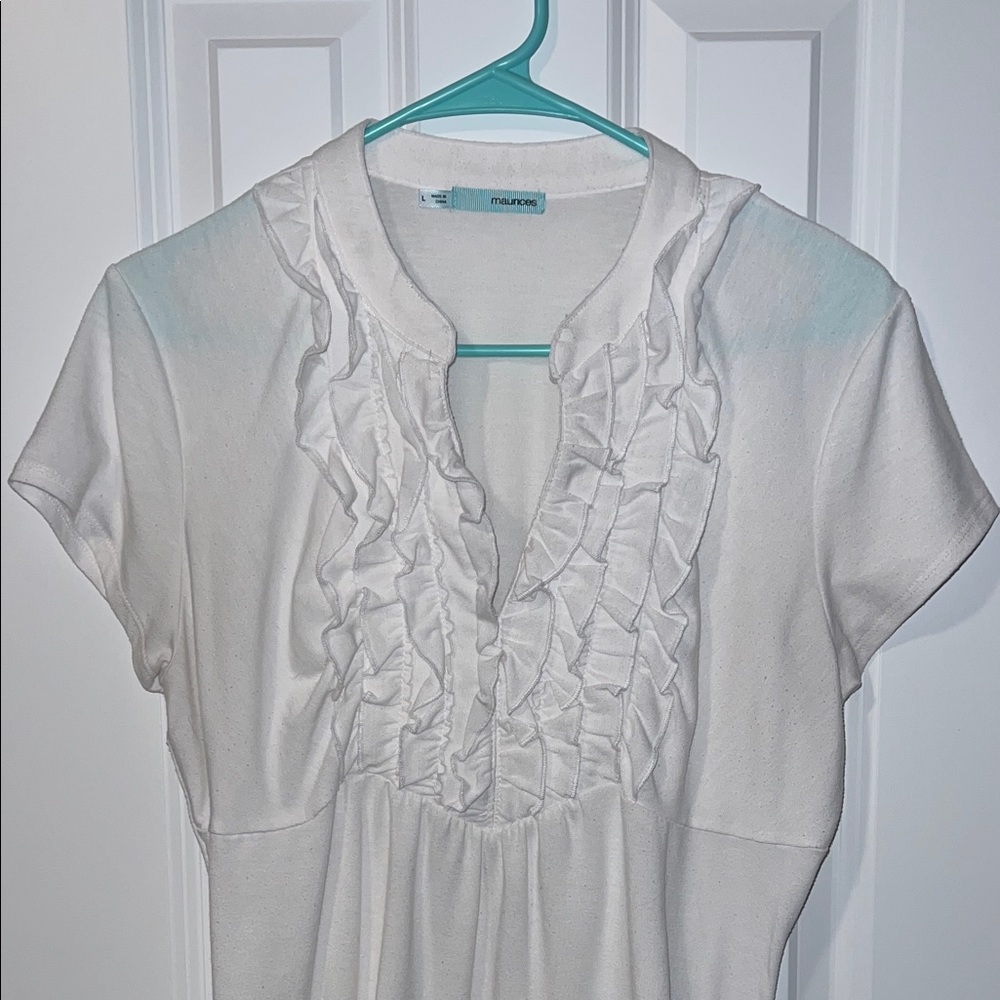 Apt. 9 White Ruffled Blouse - Picture 2 of 5